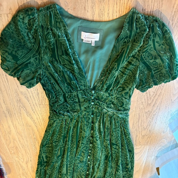 Anthropologie Catalina Burnout Velvet Maxi Dress - Picture 3 of 7